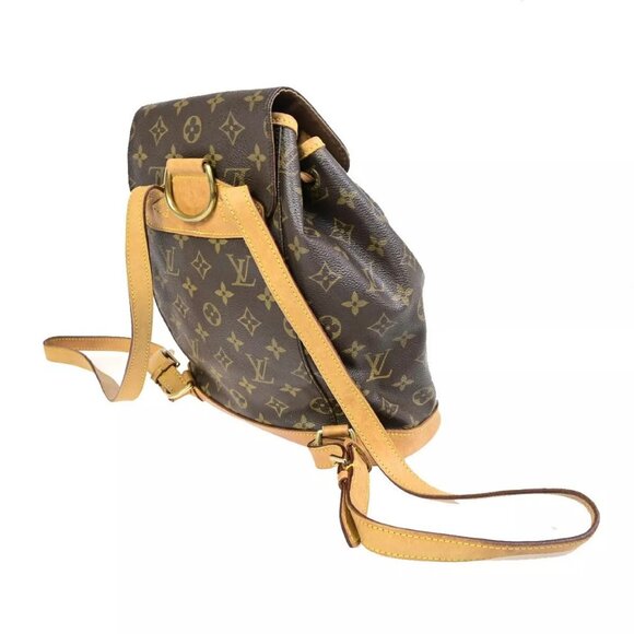 LOUIS VUITTON Montsouris MM Backpack Bag Monogram Leather Brown main image 13